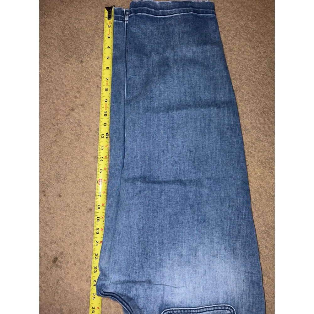 Flamingals Women Med Wash High Waisted Cropped Straight Leg Jeans Size M T42-32 - Picture 5 of 7